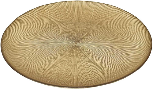 , KA6135, Piatto in Vetro Oro 21 Cm, Design Elegante E Moderno, Durevole E Resis - Foto 7 di 12