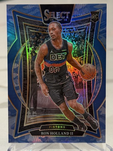 2024-25 Select Basketball Ron Holland ll Blue Camo Rookie #74 / 99 CM🔵📈 - Picture 1 of 3
