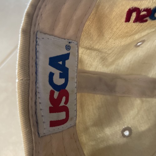USGA Mens Hat Cap US Open 2009 Beige One Size Adjustable Back Cotton - Picture 4 of 6