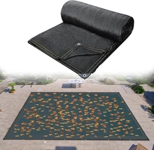 Pool Leaf Net Cover,20 x 40 FT Cover with Grommets and Black 