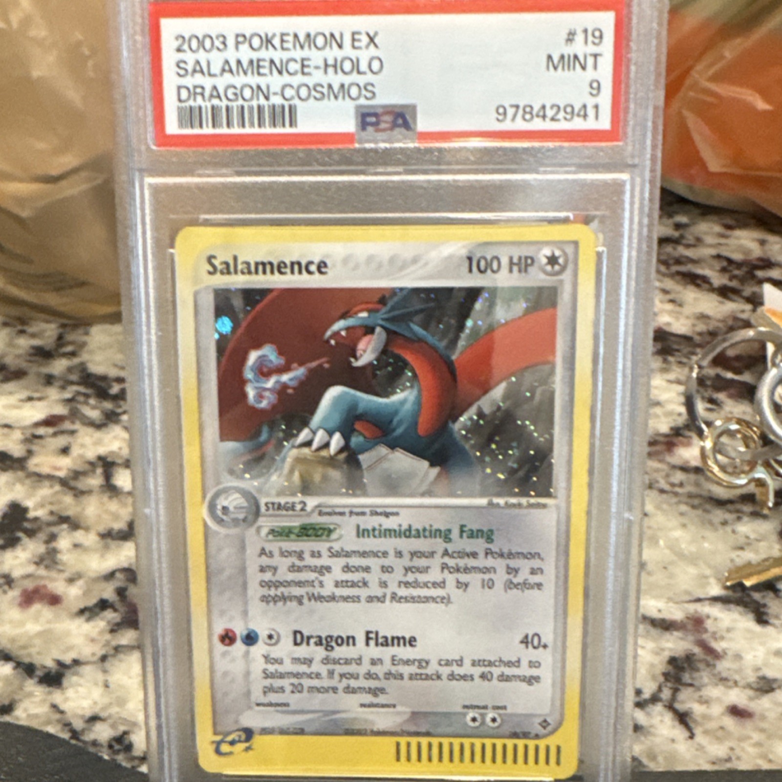 Pokémon Salamence EX Dragon Holo Rare PSA 9 19/97 Cosmos Vintage TCG