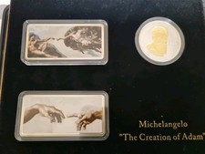 Fiji 2012 $10 2x $20 Michelangelo "The Creation Of Adam" 5 oz 999 Silver RARE 104.04 per troy oz