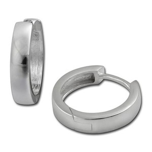 SilberDream Creole Glanz 15mm 925 Sterling Silber Ohrring SDO348S