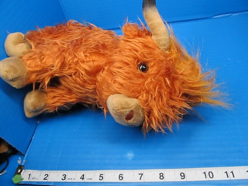 Highland Kuh Stofftiere niedliche flauschige braune Plüschkuh 10,5 Zoll groß Markenlos - Bild 7 von 7
