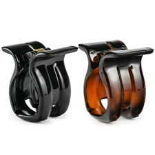 Parcelona French Small Hair Claw 1.75" Cellulose Acetate Strong Grip Jaw Clip