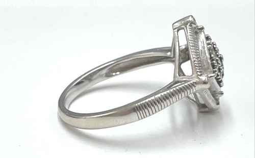 14K White Gold Diamond Fine Ring Sz 7 - 3.27 Grams - Bild 4 von 8