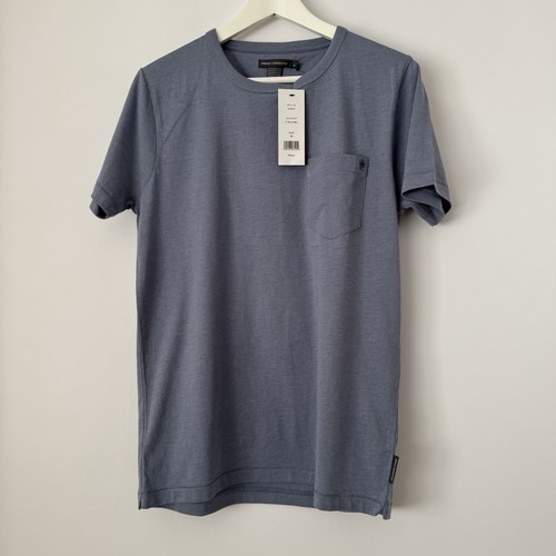 French Connection T Shirts Blue Cotton Blend Jersey Size Medium 2 Pack Mens New - Picture 6 of 10