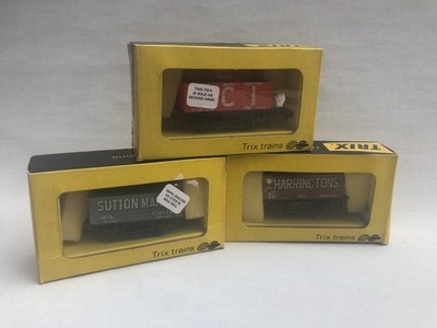 3 x Trix TTR OO 2-Schienen Privatbesitz 7-Bohlenwagen 1665 1667 1674 Nr postfrisch verpackt