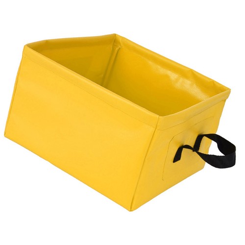 Cubo plegable amarillo 13L a prueba de fugas portátil plegable para camping OB - Imagen 10 de 12