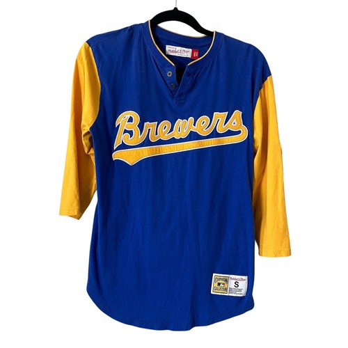 Mitchell & Ness Cooperstown Collection Milwaukee Brewers Shirt Size Small - Picture 3 of 8