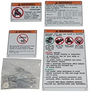 Warning Decals Compatible with ATV Models - Picture 2 of 4