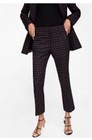 Zara Plaid Dress Pants Large Skinny Checkered Flat Front — photo 1