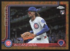 2025 Topps Chrome Gold LogoFractor Variation 28/50 Kevin Alcantara Rookie TS8