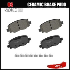 4x Rear Ceramic Pads w/Hardware for Fiat 500X Jeep Renegade Compass Dodge	Hornet