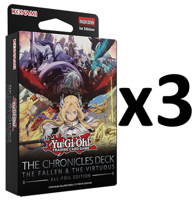 遊戯王 The Fallen ＆ The Virtuous セット Yugioh YGO Chronicles: The Fallen & The Virtuous All-Foil 3-Deck