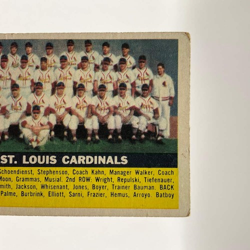 St. Louis Cardinals 1956 Topps Team Card #134 GD - 第 4/4 張圖片