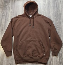 Pro Club Heavyweight Pullover Hoodie Brown Men  s Size XL Relaxed Drawstring