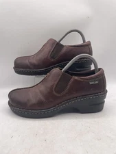 Eastland Clogs Women's Sz 7.5 Brown Leather Slip-On Round Toe Comfort Shoes 31