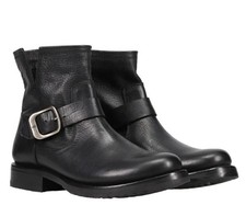 Frye Ladies' Size 6.5 Leather Bootie Pull On Boots, Black, New in Box