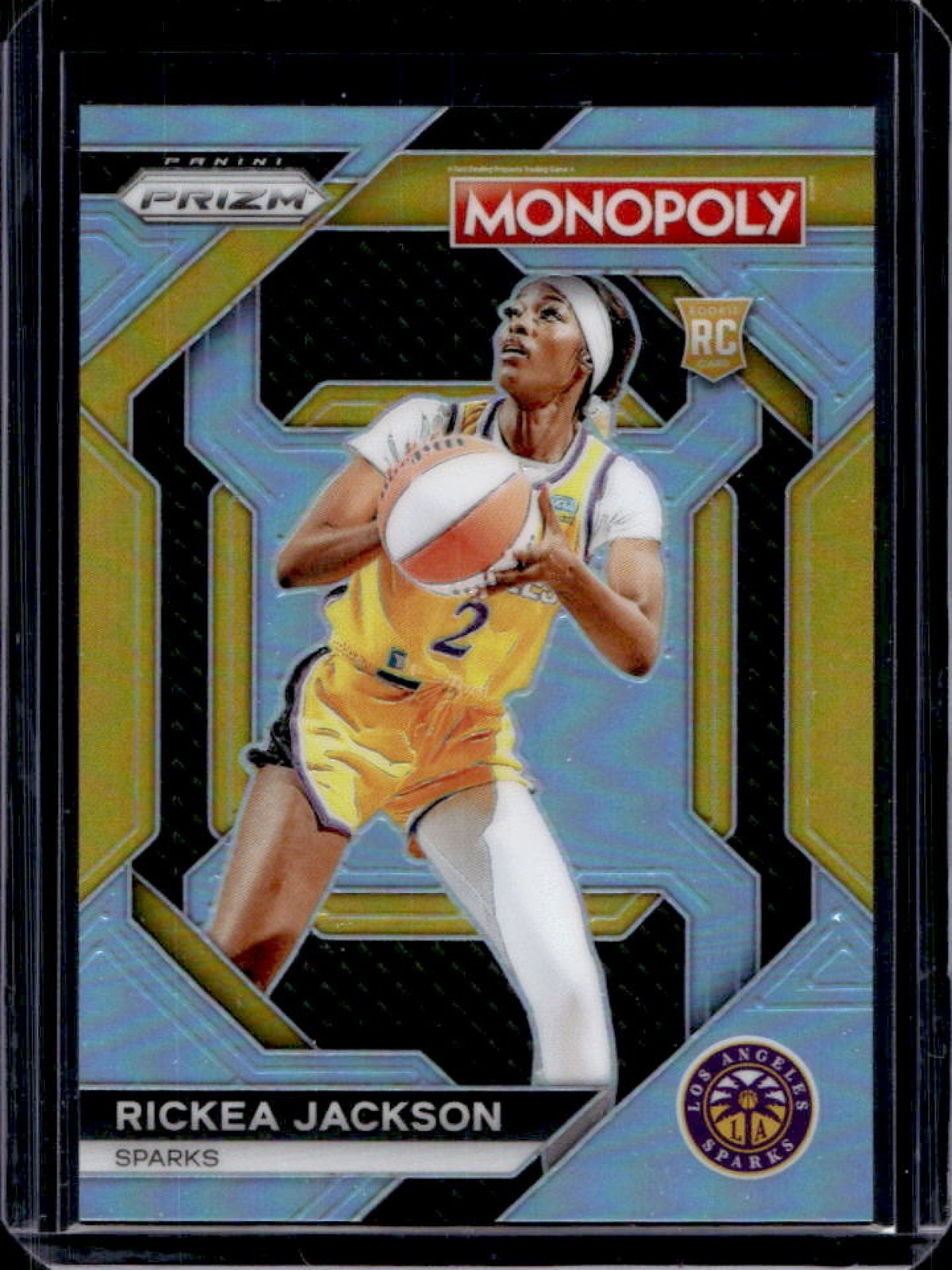 2024 Prizm Monopoly WNBA Rickea Jackson Insert RC Light Blue #123/199 Sparks