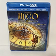 Hugo (Blu-ray 3D, Blu-ray, DVD, 2011) No Slipcover Limited 3D Edition