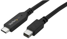 USB-C Male to Mini DisplayPort Male Adaptor Lead, 1.8m Black - STARTECH
