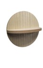 Natural Finish Round Circle Small Wall Home Decor Shelf 8" Round 3" Depth A232