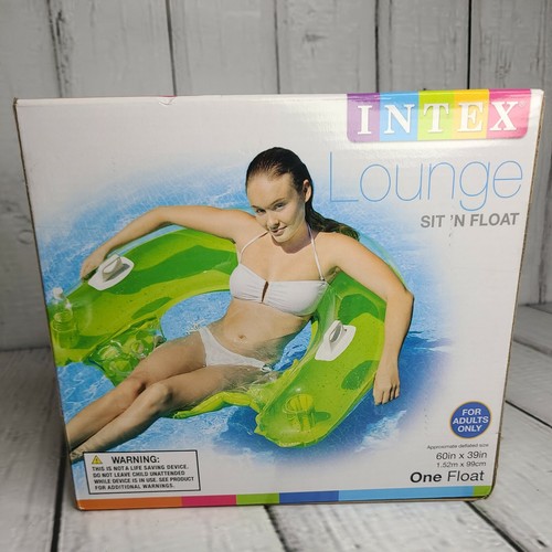 Intex Sit 'N Float 60x39in. Inflatable Lounge, NEW - Picture 1 of 4