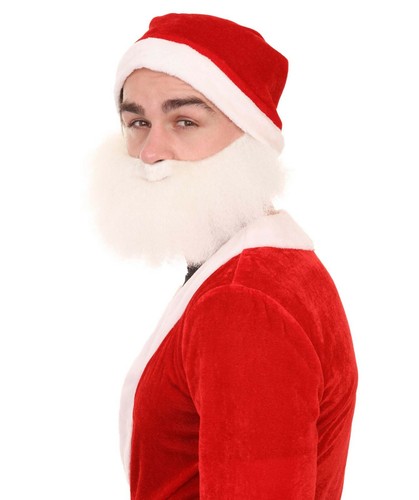 Adult White Beard and Moustache Set for Cosplay Santa Claus Xmas Party HX-012A - Picture 3 of 7