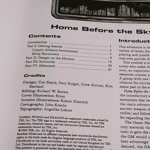 GWQ3 - Home Before the Sky Falls - Gamma World - Picture 7 of 11