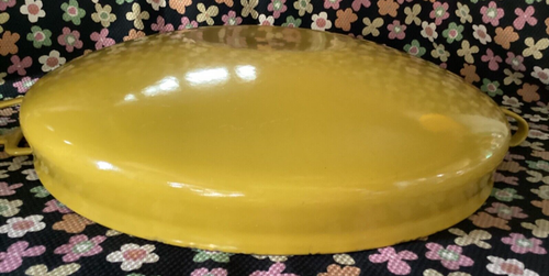 Vintage DANSK IHQ Kobenstyle Yellow ENAMELWARE PAELLA PAN 13 1/4" - Picture 10 of 15