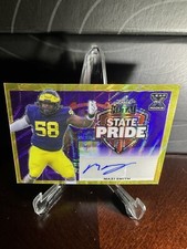 2023 Mazi Smith Auto Leaf Metal Gold Wave State Pride #SP-MS1 1/1