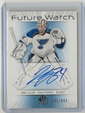 2012 2012-13 SP Authentic Future Watch Rookie Auto #231 Jake Allen 196/999 Blues