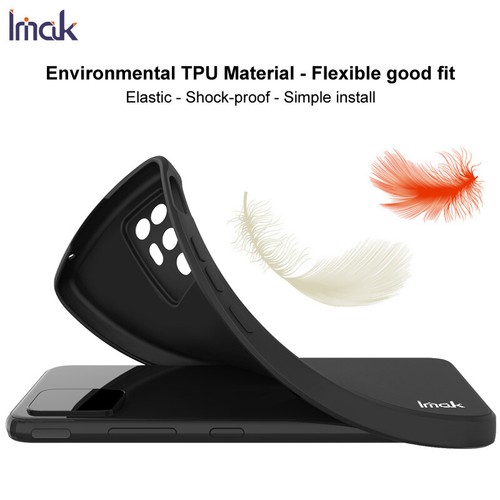 Pour Realme GT 6, IMAK cadre droit mat sensation douce étui housse en caoutchouc TPU - Photo 10 sur 13