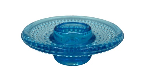 Iittala Glass Candle Holder Turquoise Blue Scandinavian Oiva Toikka Kastehelmi - Picture 4 of 8