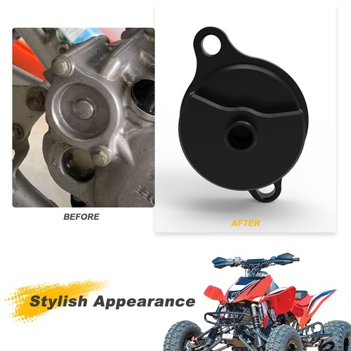 Tapa de tapa de filtro de aceite apta para Honda Sportrax 450 2004-2005 - Imagen 3 de 10