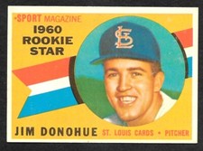 1960 Topps #124 Jim Donohue - EX
