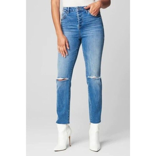 BLANKNYC The Madison Crop Jeans In Saw You There BLUE SIZE 27 Skinny Ra… - Picture 2 of 2