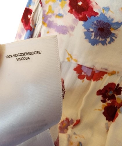 Lucky Brand 100% Viskose Top Bluse weiß geblümt Langarm Größe L - Bild 5 von 8