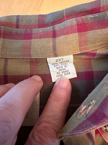 VIYELLA WOLLMISCHUNG KARIERTES GEKNÖPFTES HEMD HERREN GRÖSSE 2XT - Bild 4 von 7