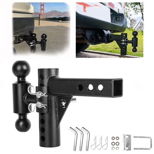 6" Adjustable Drop Trailer Tow Hitch Ball Mount 2" Receiver Rise,Towing Trailer - Picture 1 of 12
