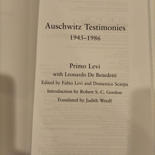 Auschwitz Testimonies: 1945-1986 | Levi, Primo | Holocaust Jews - Picture 3 of 7
