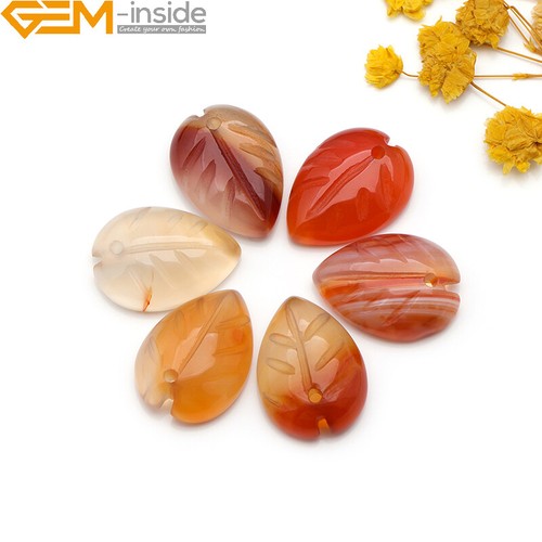 Natural Crystal Carved Leaf Leaves Sandstone Jewelry Making 15” 8x11mm 33Pcs - Picture 123 of 129