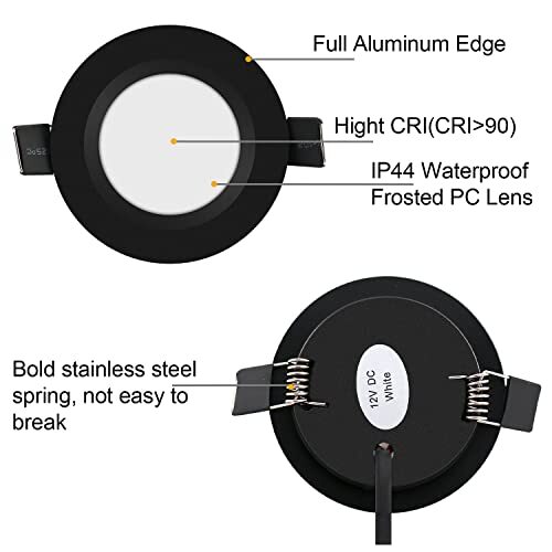 12 Volt LED Puck Light RV Boat Recessed Ceiling Light Super Slim LED Panel - Picture 3 of 7