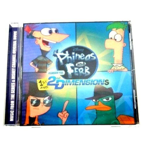Phineas and Ferb Across The 1st and 2nd Dimensions CD Lenticular Cover Art Used - Picture 1 of 7