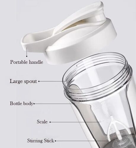 Electric Protein Shaker Bottle USB Rechargeable Mixer Cup for Shakes - Picture 3 of 7