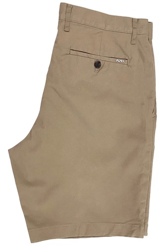 Pantalones Cortos Para Hombre MICHAEL KORS Caqui Tostado Algodón + Chino Etiquetados 32 NUEVOS CON ETIQUETAS NUEVOS - Imagen 2 de 5