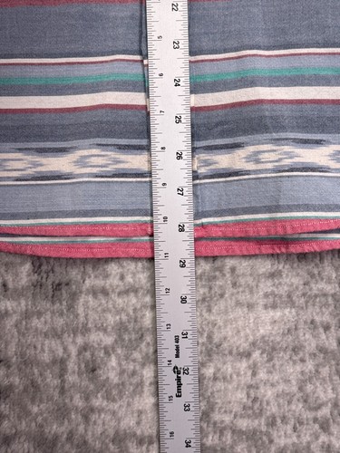 New Faherty Shirt Medium Mens Coast Organic Cotton Stripe Button Down - Picture 6 of 8
