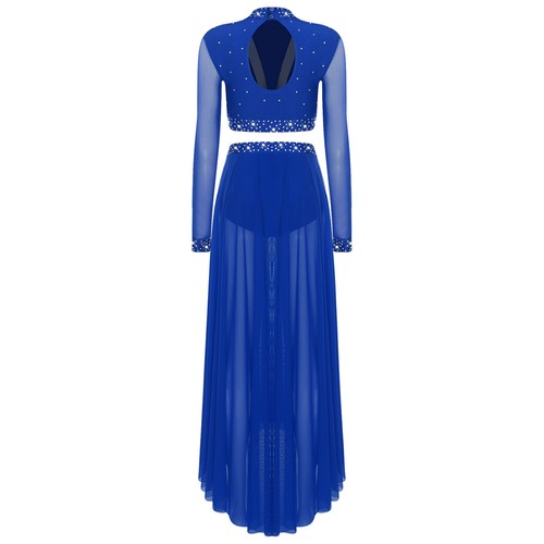 Damen Outfits Aushöhlen Kleid Set Tanzkleidung Rock Kostüm Ballett Tanz Glänzend - Bild 27 von 59