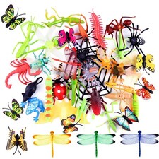 TUPARKA 49 PCS Plastic Insect Figure Toys Assorted,Lifelike Insects Model Gag...